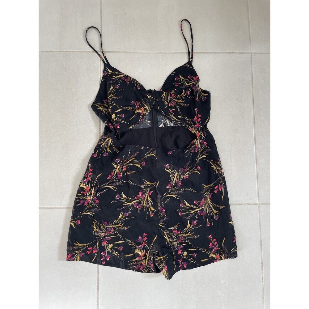 Urban Outfitters Kimchi Blue Tank Romper Floral Cut Out